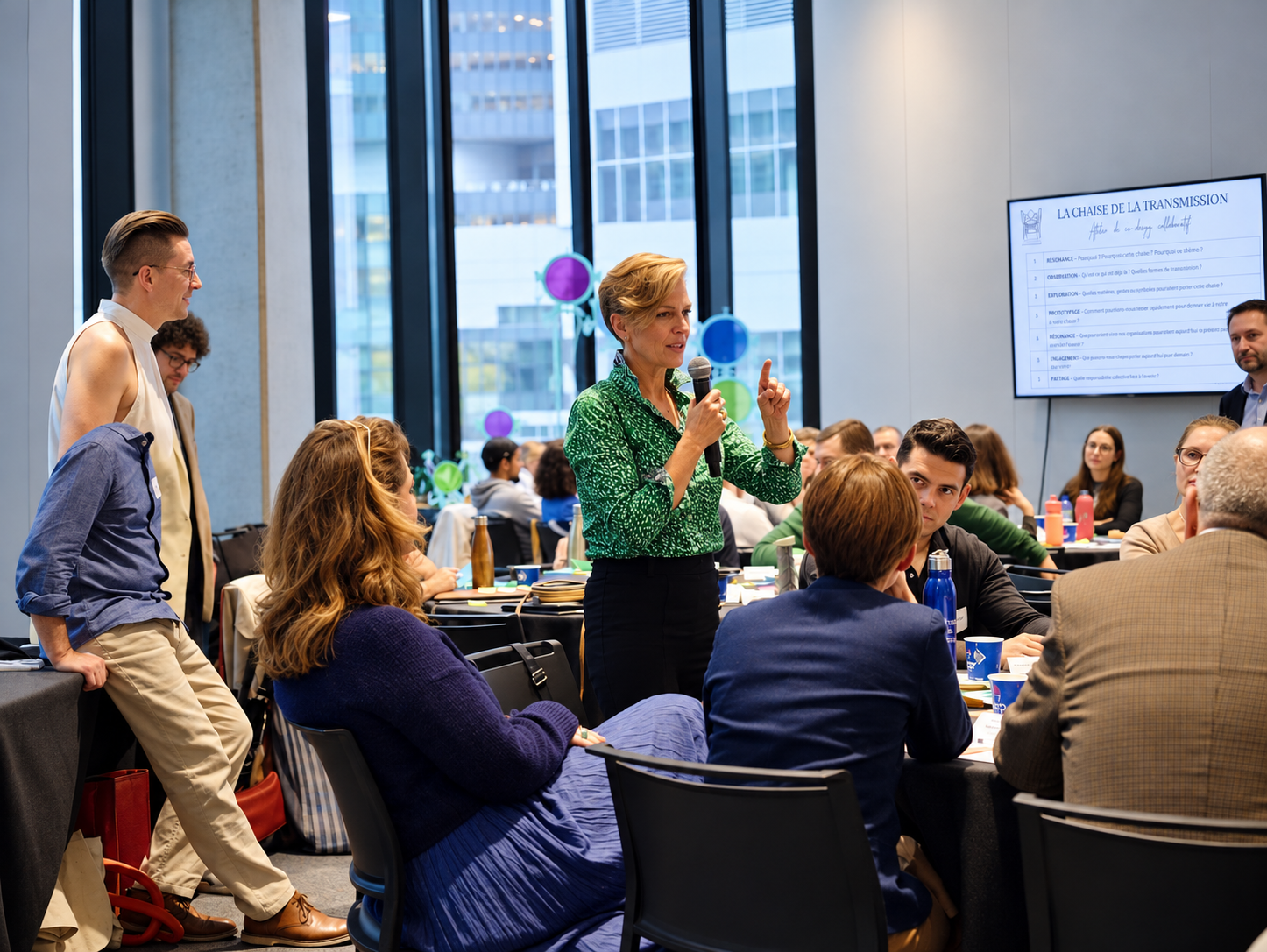 Collaborative Workshop in a Modern Meeting Room